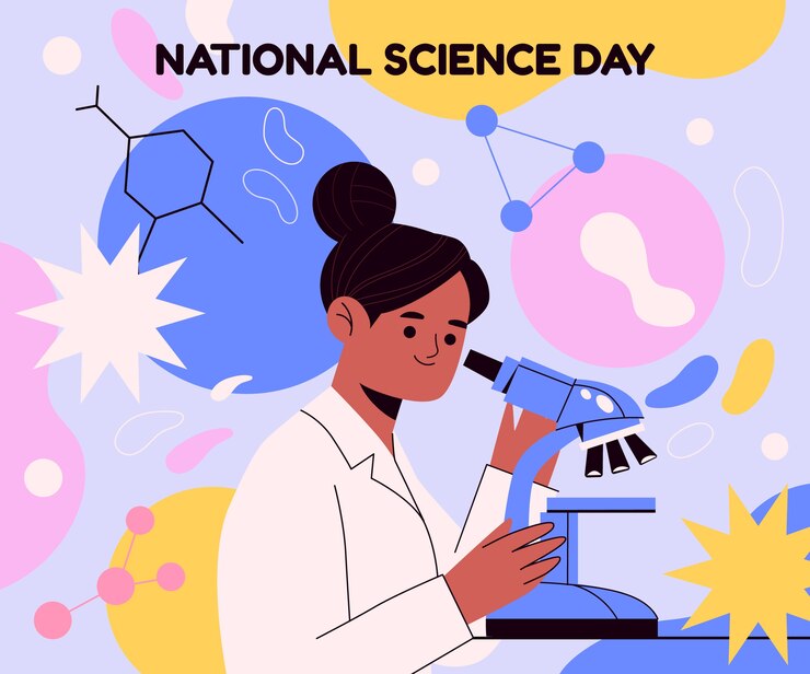 Free Vector hand drawn national science day illustration