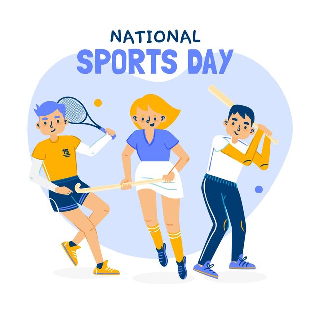 手描きの国民体育の日のイラスト