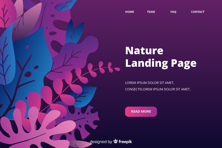 Free Vector hand drawn nature landing page template