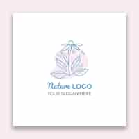 Free vector hand drawn nature logo design