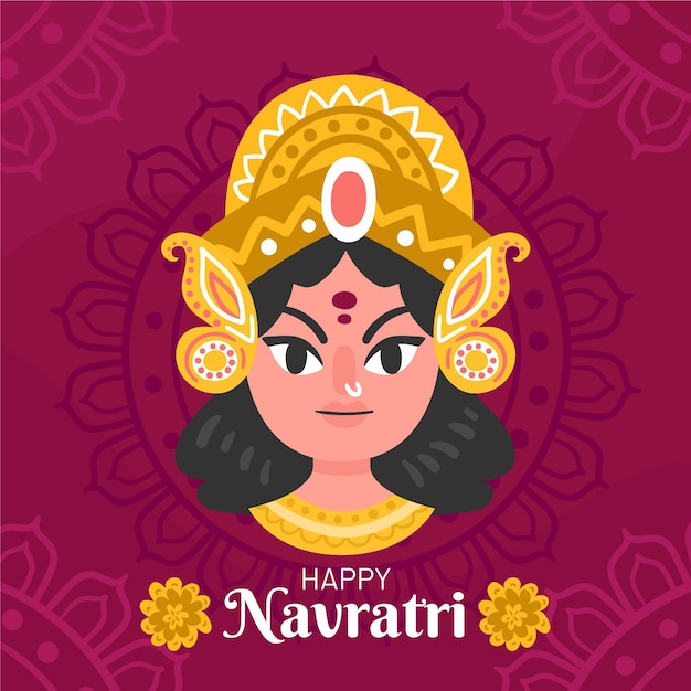 Free vector hand drawn navratri background