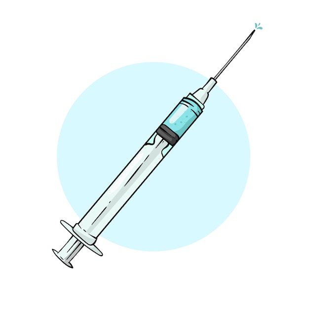 Free vector hand drawn needle cartoon illustration