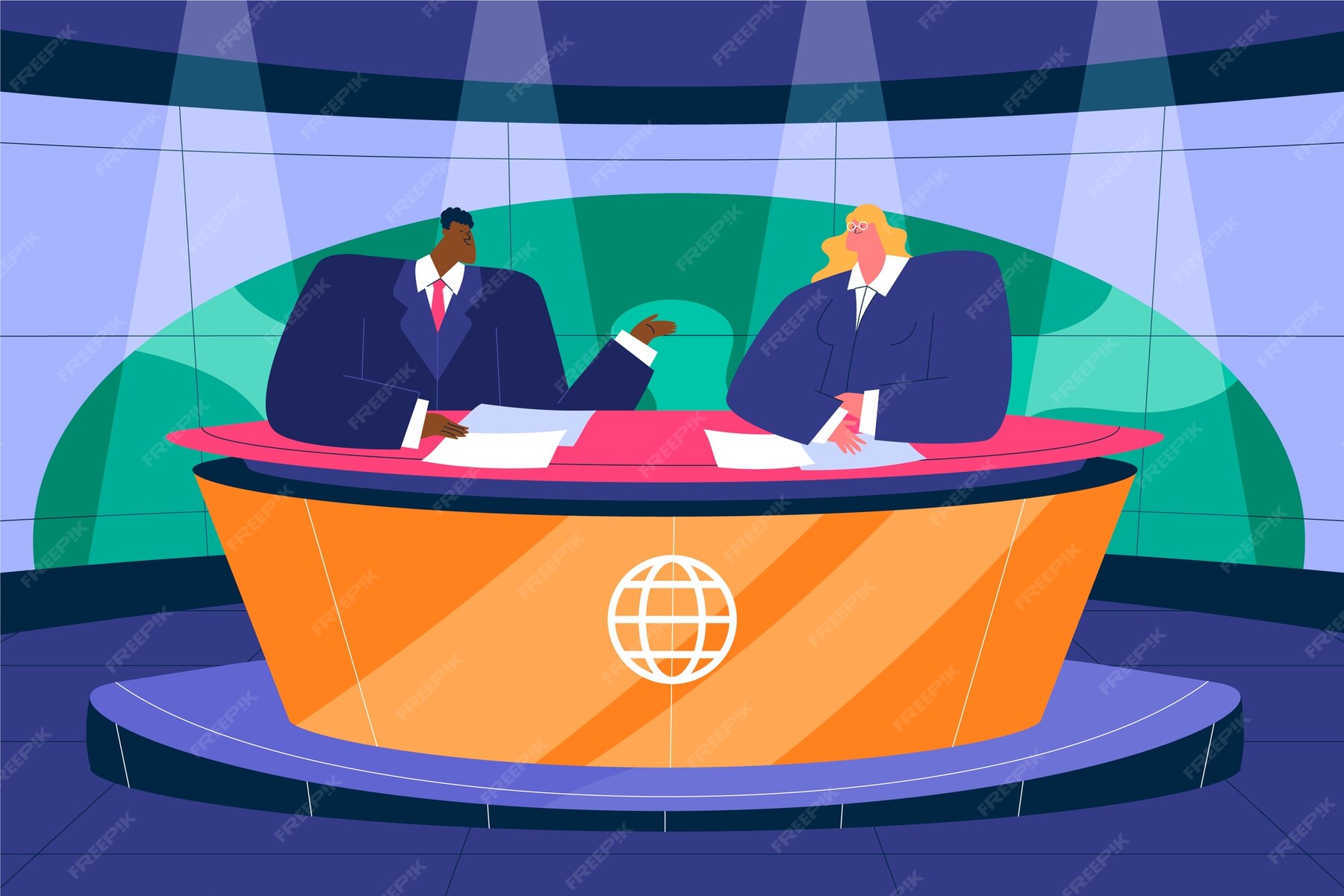 free-vector-hand-drawn-news-studio-background