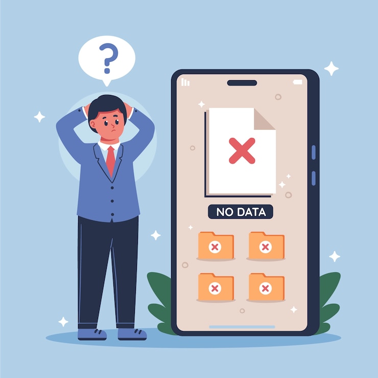 Free Vector hand drawn no data illustration