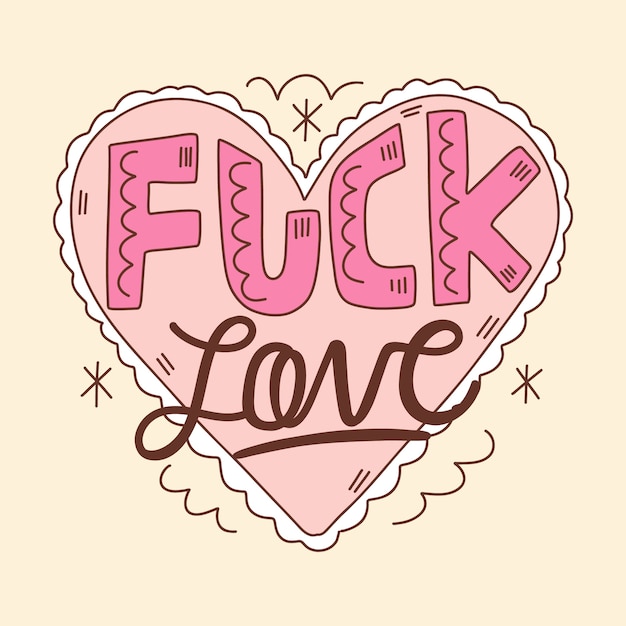 Free vector hand drawn no love illustration