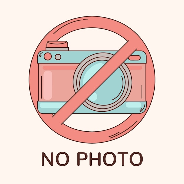 Free vector hand drawn no photo sign