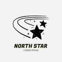 Free vector hand drawn north star logo