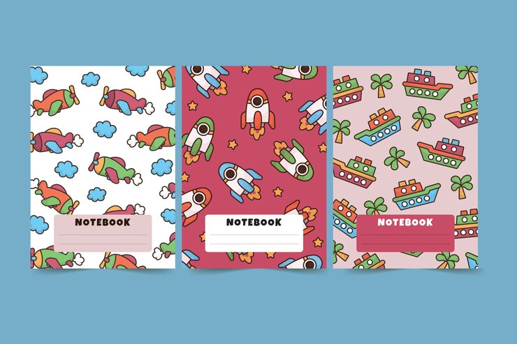 Free Vector hand drawn notebook cover design