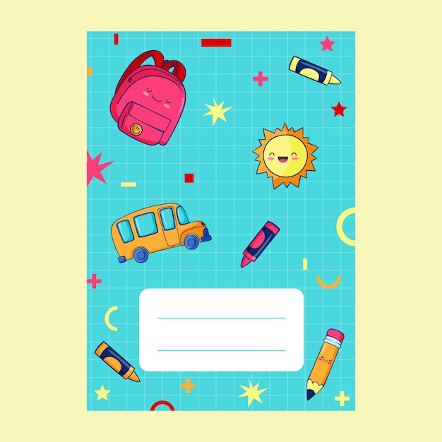 Free vector hand drawn notebook cover design