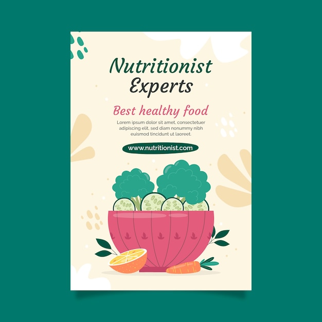 Hand drawn nutritionist advice poster