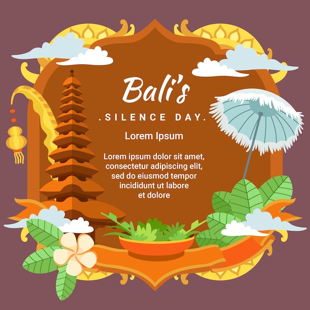 Free vector hand drawn nyepi background