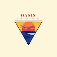 Free vector hand drawn oasis logo template