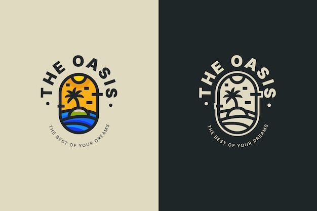 Ручной обращается логотип оазиса