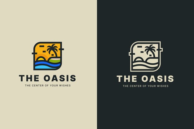 Ручной обращается логотип оазиса