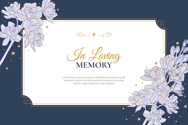 Free vector hand drawn obituary background