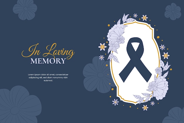 Free vector hand drawn obituary background