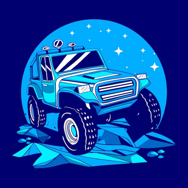 Free vector hand drawn offroad illustration