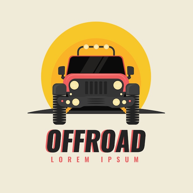 Free vector hand drawn offroad logo template