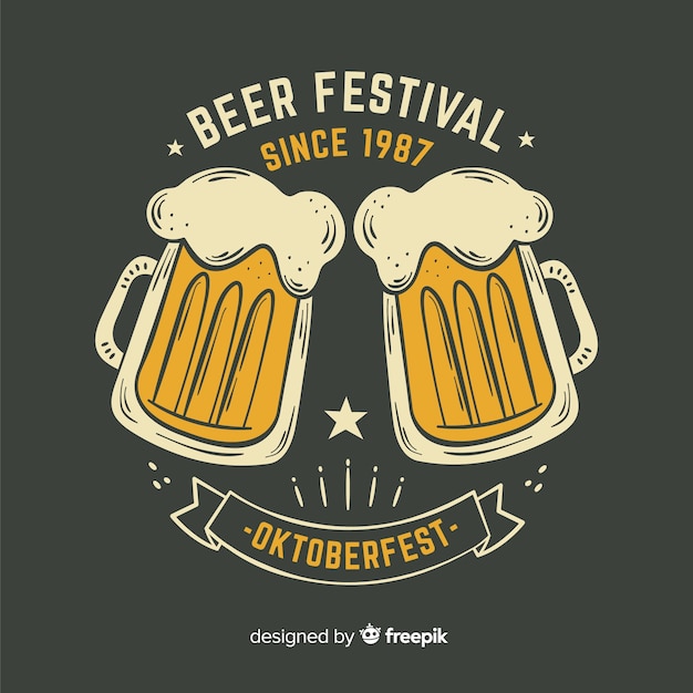 Hand drawn oktoberfest beer festival since 1987