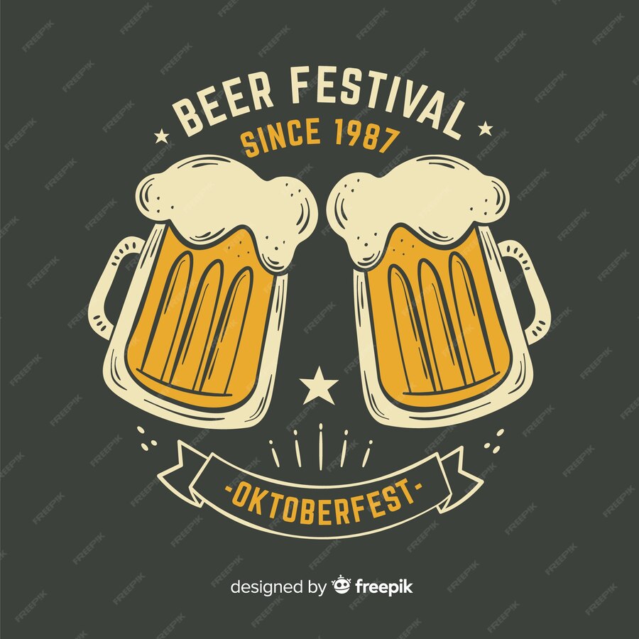 Free Vector | Hand drawn oktoberfest beer festival since 1987