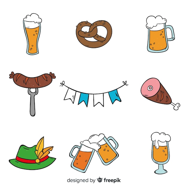 Hand drawn oktoberfest collection