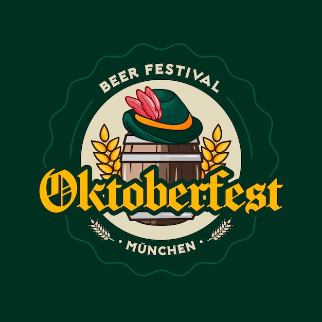 Concetto più oktoberfest disegnato a mano