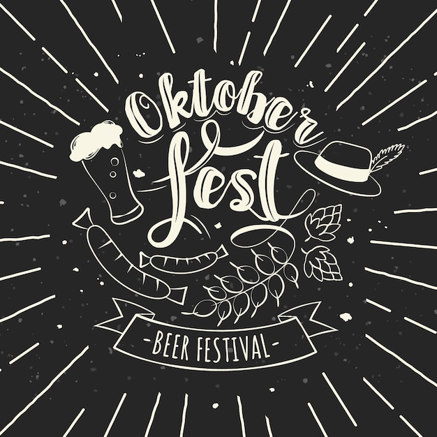 Hand-drawn oktoberfest design