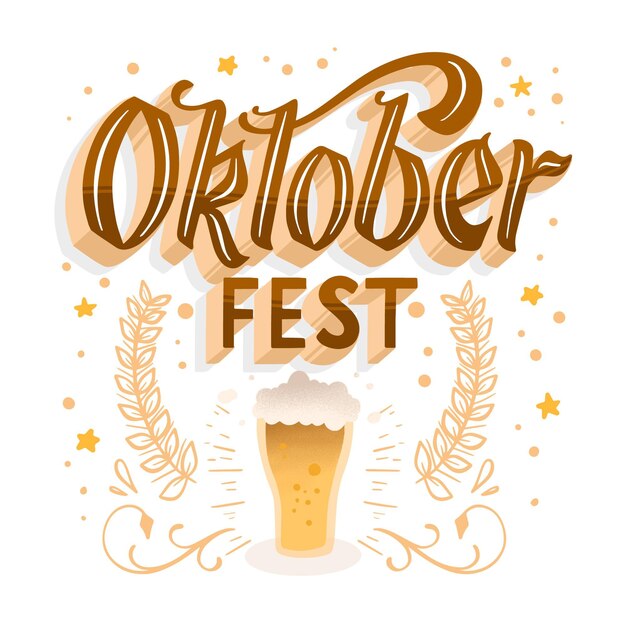 Hand drawn oktoberfest lettering