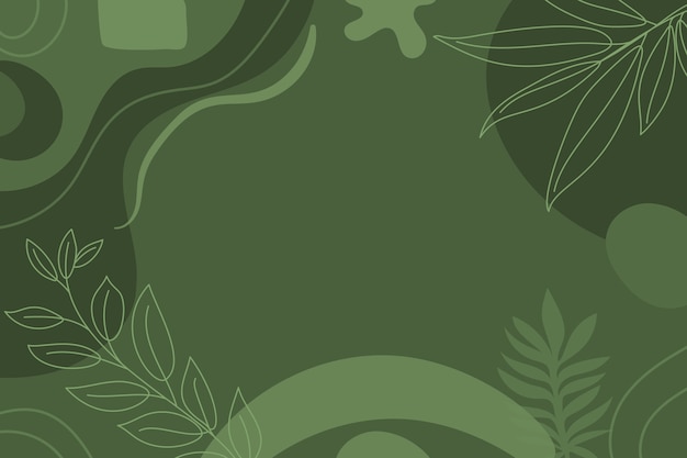 Бесплатное векторное изображение Ручной обращается оливково-зеленый фон