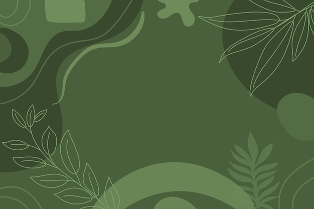 Free vector hand drawn olive green background