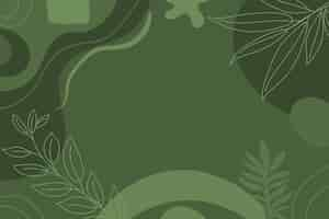 Free vector hand drawn olive green background