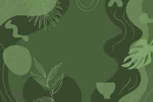 Free vector hand drawn olive green background