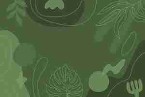 Free vector hand drawn olive green background