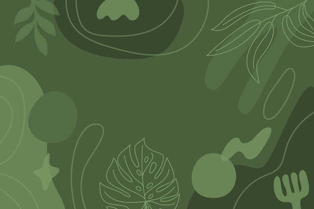 Free vector hand drawn olive green background