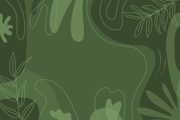 Free vector hand drawn olive green background