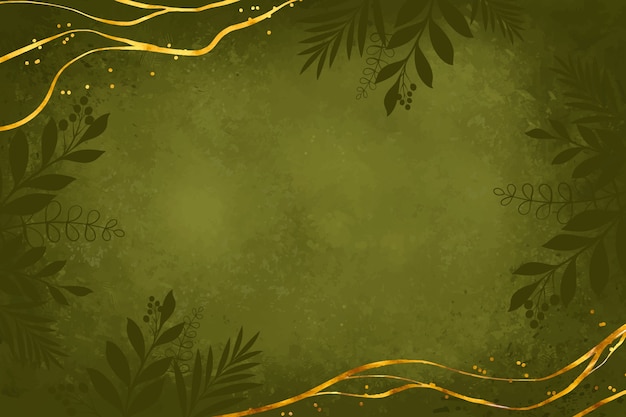 Free vector hand drawn olive green background