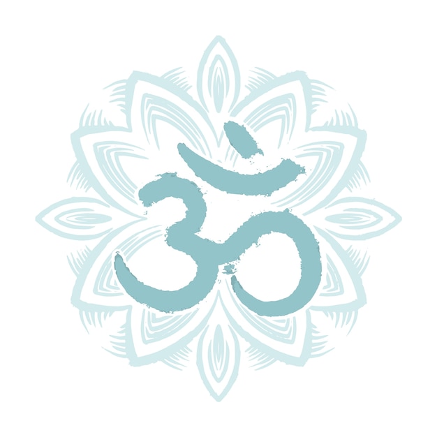 Free Vector hand drawn om symbol design
