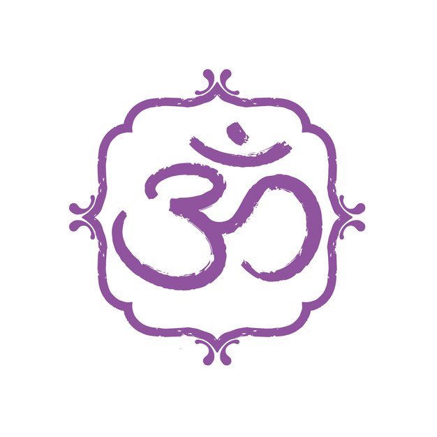 Hand drawn om symbol design