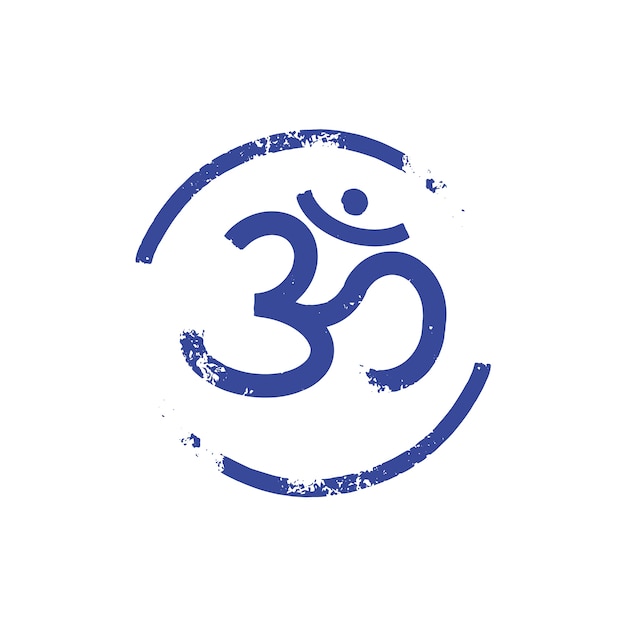 Free vector hand drawn om symbol design