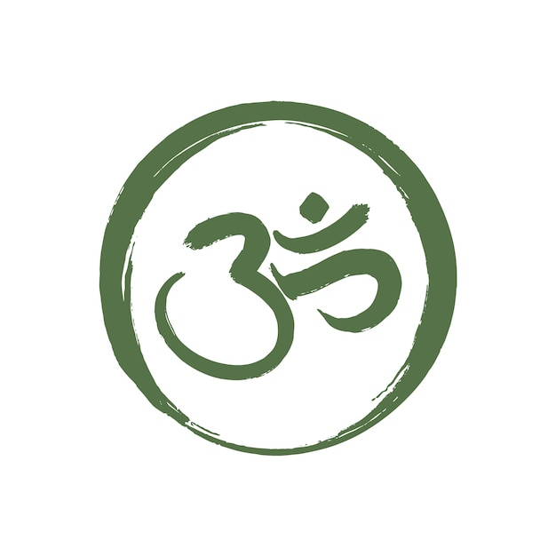 Бесплатное векторное изображение Ручной рисунок символа ом