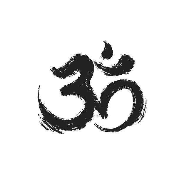 Free vector hand drawn om symbol