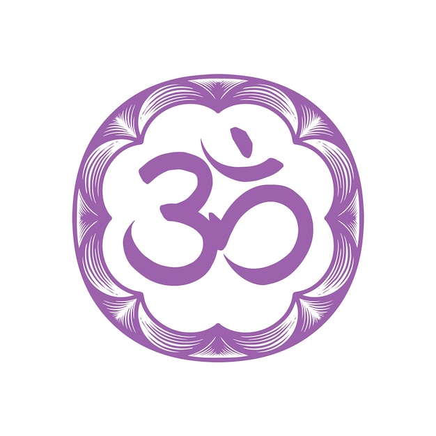 Hand drawn om symbol