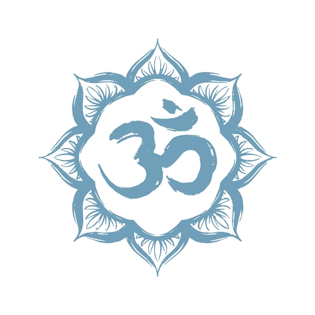 Free Vector hand drawn om symbol