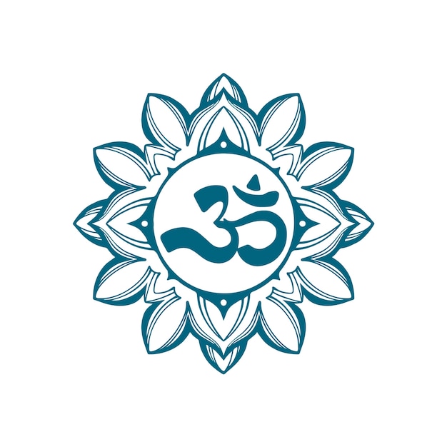 Free vector hand drawn om symbol