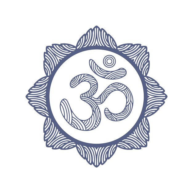 Hand drawn om symbol