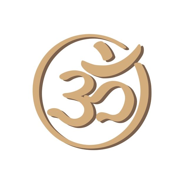 Hand drawn om symbol