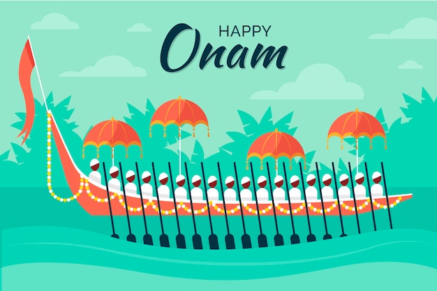 Hand drawn onam concept