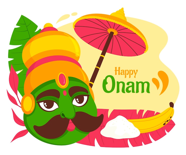 Free Vector hand drawn onam illustration