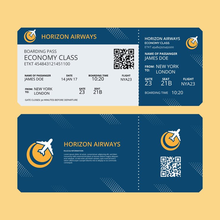 Free Vector hand drawn  online ticket template
