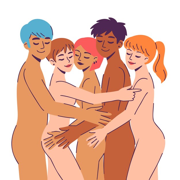 手で描かれたオープン関係のイラスト